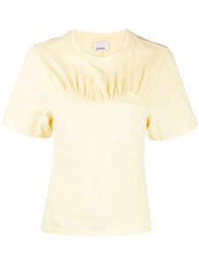 ISABEL MARANT t-shirt en coton biologique à fronces - Jaune