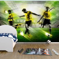 Fotobehang - Laten we spelen ! , Voetbal, premium print vliesbehang