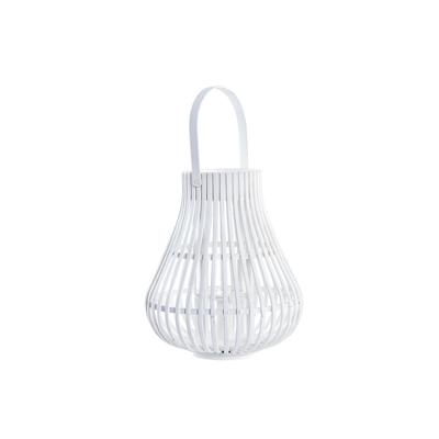 Lantaarn DKD Home Decor Wit Multicolour Metaal Bamboe Kristal Stads 30 x 40 cm 29 x 29 x 34 cm