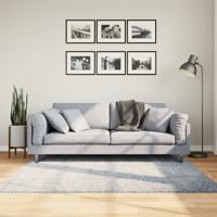 VidaXL Vloerkleed pamplona shaggy hoogpolig modern 160x160 cm blauw