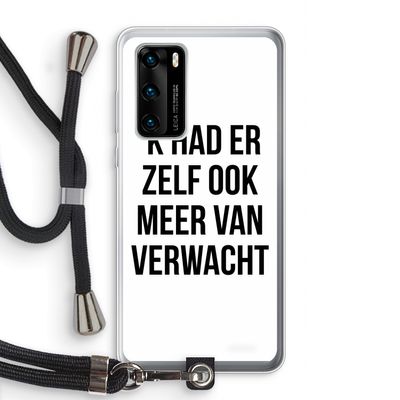 Meer verwacht: Huawei P40 Transparant Hoesje met koord