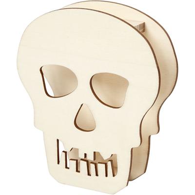 Creativ Company Schedel, schedel of doodskop, h: 13,5 cm, d: 3 cm, b: 11,5 cm, 1 stuk