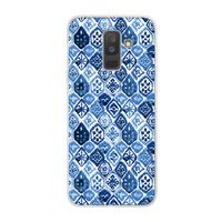 Blauw motief: Samsung Galaxy A6 Plus (2018) Transparant Hoesje