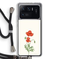 Red poppy: Xiaomi Mi 11 Ultra Transparant Hoesje met koord