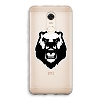 Angry Bear (white): Xiaomi Redmi 5 Transparant Hoesje