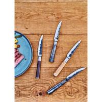 Coltello da chef - FORGIATO - SEBRA - Acciaio giapponese 440C - Manico in legno di Dalbergia - Lunghezza 16 cm