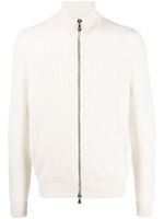 Fedeli cardigan en cachemire à design nervuré - Blanc