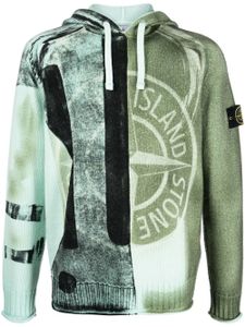 Stone Island hoodie à design bicolore - Vert