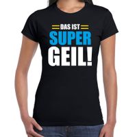 Apres ski t-shirt Das ist supergeil zwart dames - Wintersport shirt - Foute apres ski outfit