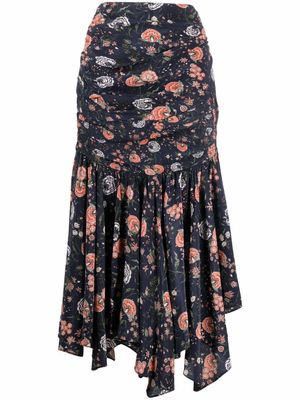 ISABEL MARANT jupe Carmina mi-longue - Bleu