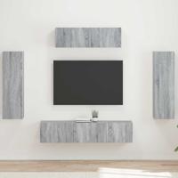 TV-kast 3 pcs Grijs Sonoma