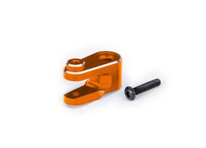 Traxxas - Servo horn, steering, 6061-T6 aluminum (orange-anodized)/ 3x15mm BCS (with threadlock) (1) (TRX-10247-ORNG)