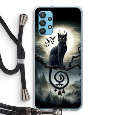 Moonlight Companions: Samsung Galaxy A32 4G Transparant Hoesje met koord