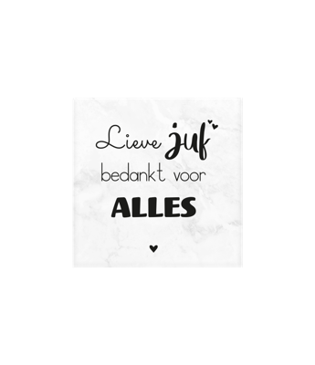 Marmeren onderzetters Juf