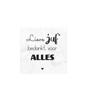 Marmeren onderzetters Juf