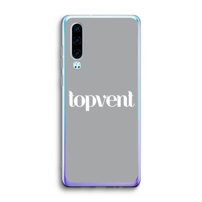 Topvent Grijs Wit: Huawei P30 Transparant Hoesje