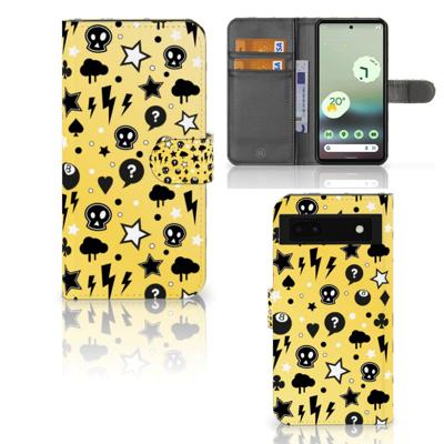 Telefoonhoesje met Naam Google Pixel 6A Punk Geel Telefoonhoesje met Naam Google Pixel 6A Punk Geel