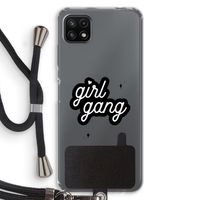 Girl Gang: Samsung Galaxy A22 5G Transparant Hoesje met koord
