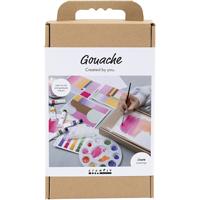 Creativ Company Hobbyset gouache, schilderijen, diverse kleuren, 1 doos