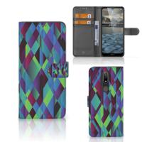 Nokia 2.4 | Book Case | Abstract Green Blue