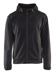 Blåkläder Hoodie met rits 33632526 | Zwart/Donkergrijs | Maat 4XL - 7330509556047