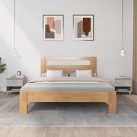 Nachtkastjes 2 st 50x46x50 cm bewerkt hout betongrijs - thumbnail