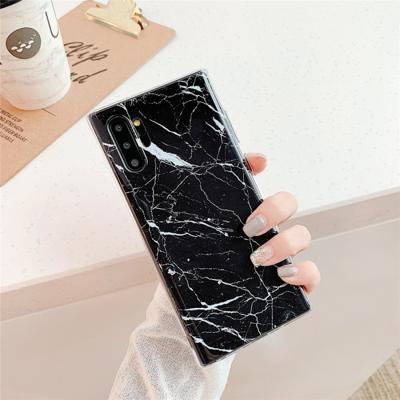 TPU glad Gemarmerde IMD mobiele telefoon Case voor Galaxy Note 10 + (zwarte F30)