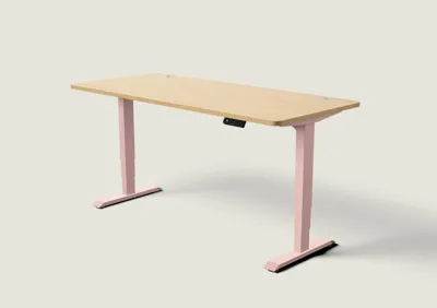 Desktronic HomePro bureau Zachtroze / Eiken / 180x80 cm