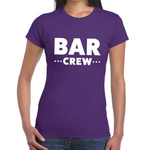 Bar Crew t-shirt voor dames - personeel/staff shirt - paars