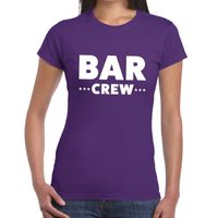 Bar Crew t-shirt voor dames - personeel/staff shirt - paars 2XL  -