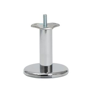 Stalen meubelpoot chroom rond ø 2,5 cm en hoogte 8,5 cm (M8)