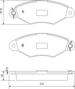 Remblokkenset, schijfrem A.B.S., u.a. fÃ¼r Peugeot, Renault, Nissan, CitroÃ«n