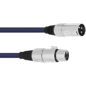 Omnitronic 3022010N XLR Verbindingskabel [1x XLR-stekker 3-polig - 1x XLR-bus 3-polig] 5.00 m Blauw