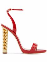 Giuseppe Zanotti sandales Cathy à talon en chaîne - Rouge