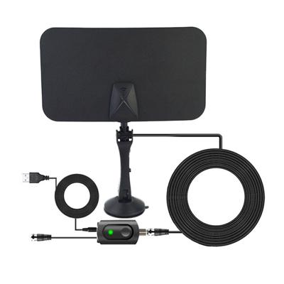 EEN-1001 5dBi/25dBi binnen HDTV-antenne met Sucker VHF170-230/UHF470-862MHz(Black)