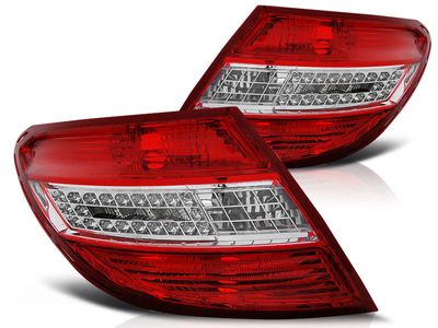 Tuning-Tec Achterlichten MERCEDES C-Klasse W204 SEDAN 07-10 ROOD HELDER LED