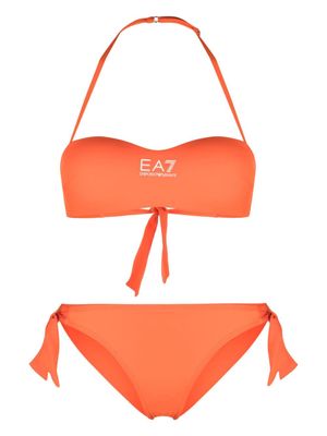 Ea7 Emporio Armani bikini à logo imprimé - Orange