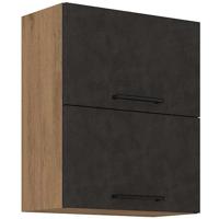 Mobile alto ROCK - Melaminico decoro rovere lancillotto e grigio matera - 1 anta - L60 x H72 cm