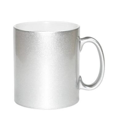 Koffiemok / thee beker - 330 ml - Zilver - Cadeau mokken - keramiek