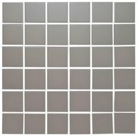 The Mosaic Factory London Mozaiek Tegel Vierkant - Donker Grijs Porselein Ongeglazuurd, R11 309x309 mm