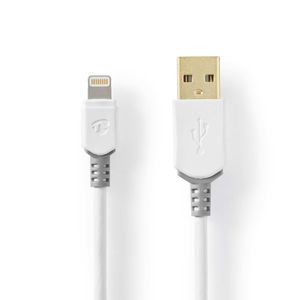 Nedis USB-kabel 2.0 Apple Lightning 8-pins - USB-A male wit 3m