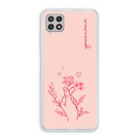Giving Flowers: Samsung Galaxy A22 4G Transparant Hoesje Giving Flowers: Samsung Galaxy A22 4G Transparant Hoesje