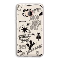 Good vibes: HTC U Play Transparant Hoesje