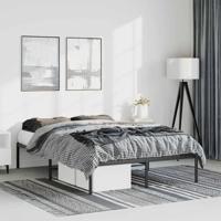 Bedframe metaal zwart 135x190 cm