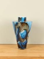 Blue Lagoon vaas driekhoek, 38 cm