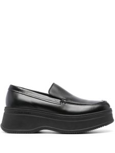 Calvin Klein mocassins en cuir à bout rond - Noir