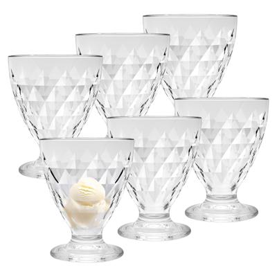 Urban Living IJscoupes/ijsschaaltjes - 12x stuks - 280 ml - glas - met relief