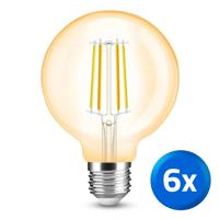 Zigbee led filament lamp dual white 7w e27 fitting amberkleurig - voordeelset van 6