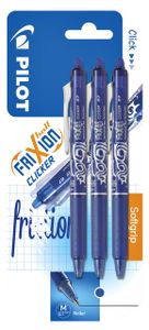 Rollerpen Pilot Frixion clicker blauw 0.35mm blister ÃƒÆ’ 3 stuks