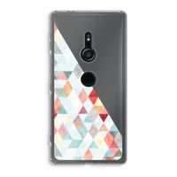Gekleurde driehoekjes pastel: Sony Xperia XZ2 Transparant Hoesje